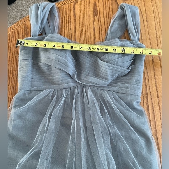 Jenny Yoo Pleated Bust Mesh Overlay Maxi Gown Bridesmaid Prom  Formal Size 2 - Picture 6 of 10